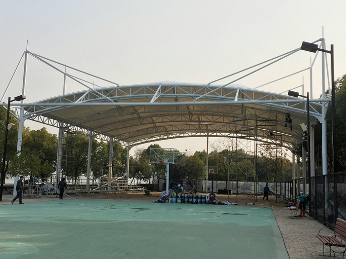 汉口江滩网球场膜结构建筑工程